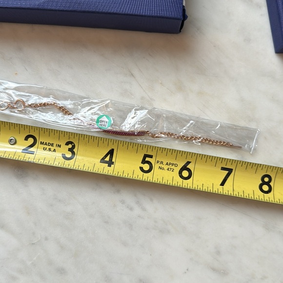 Swarovski locket bracelet, pink, rose gold plating. - Picture 4 of 5